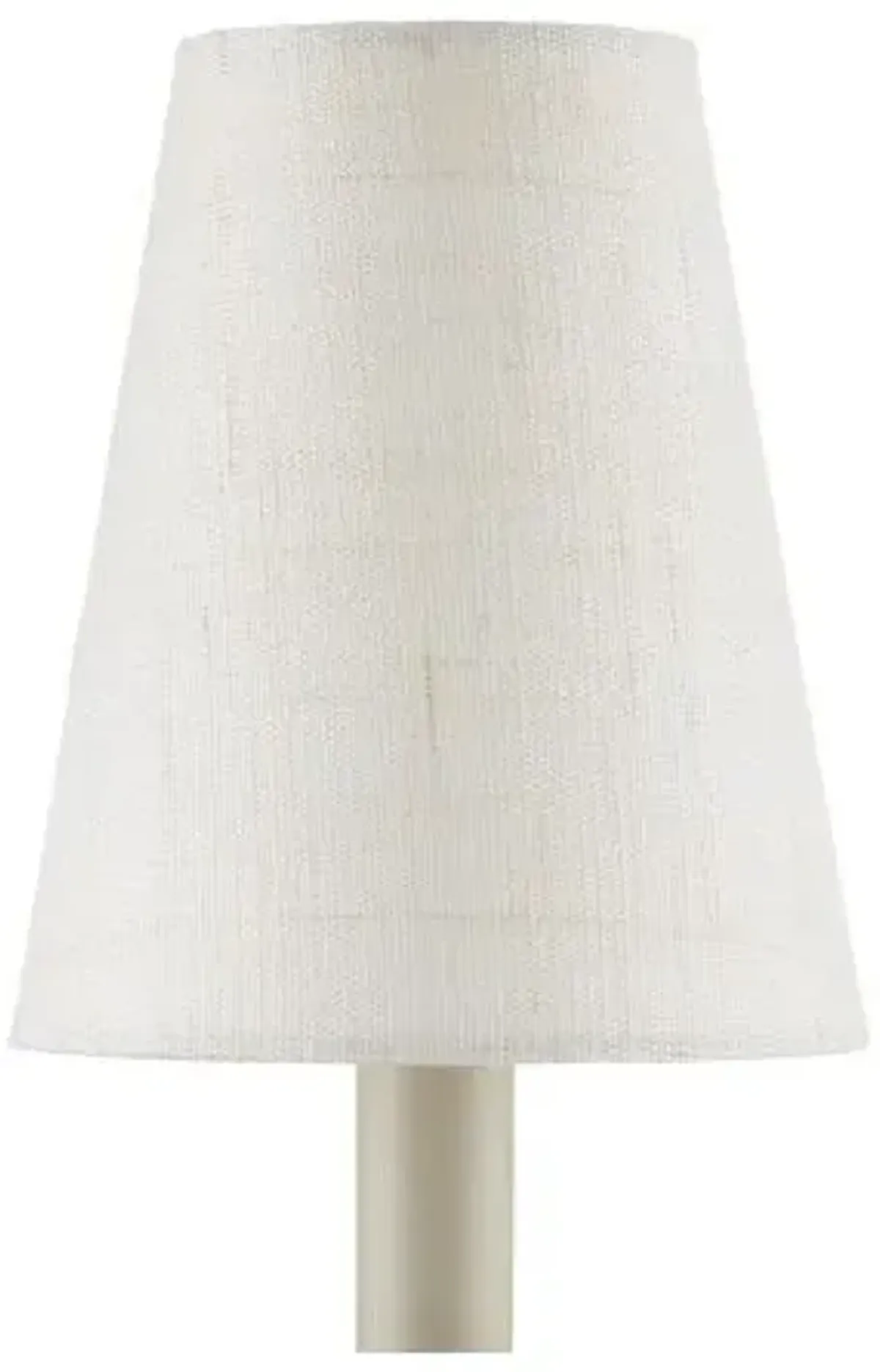 Grasscloth Tapered Chandelier Shade - Currey & Company - White