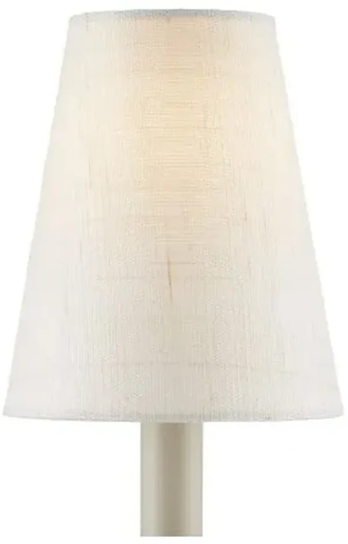 Grasscloth Tapered Chandelier Shade - Currey & Company - White