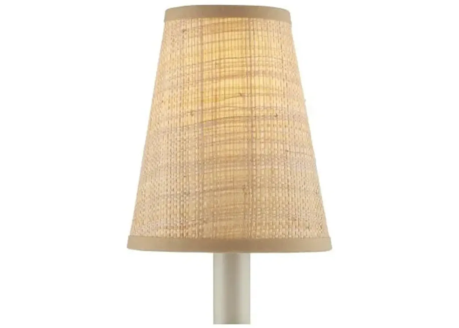 Grasscloth Tapered Chandelier Shade - Currey & Company - Beige