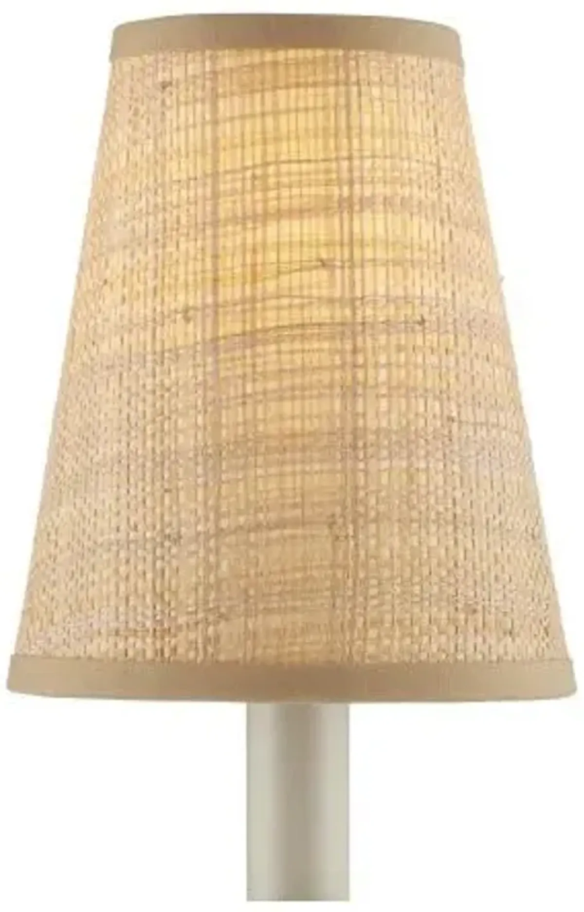 Grasscloth Tapered Chandelier Shade - Currey & Company - Beige