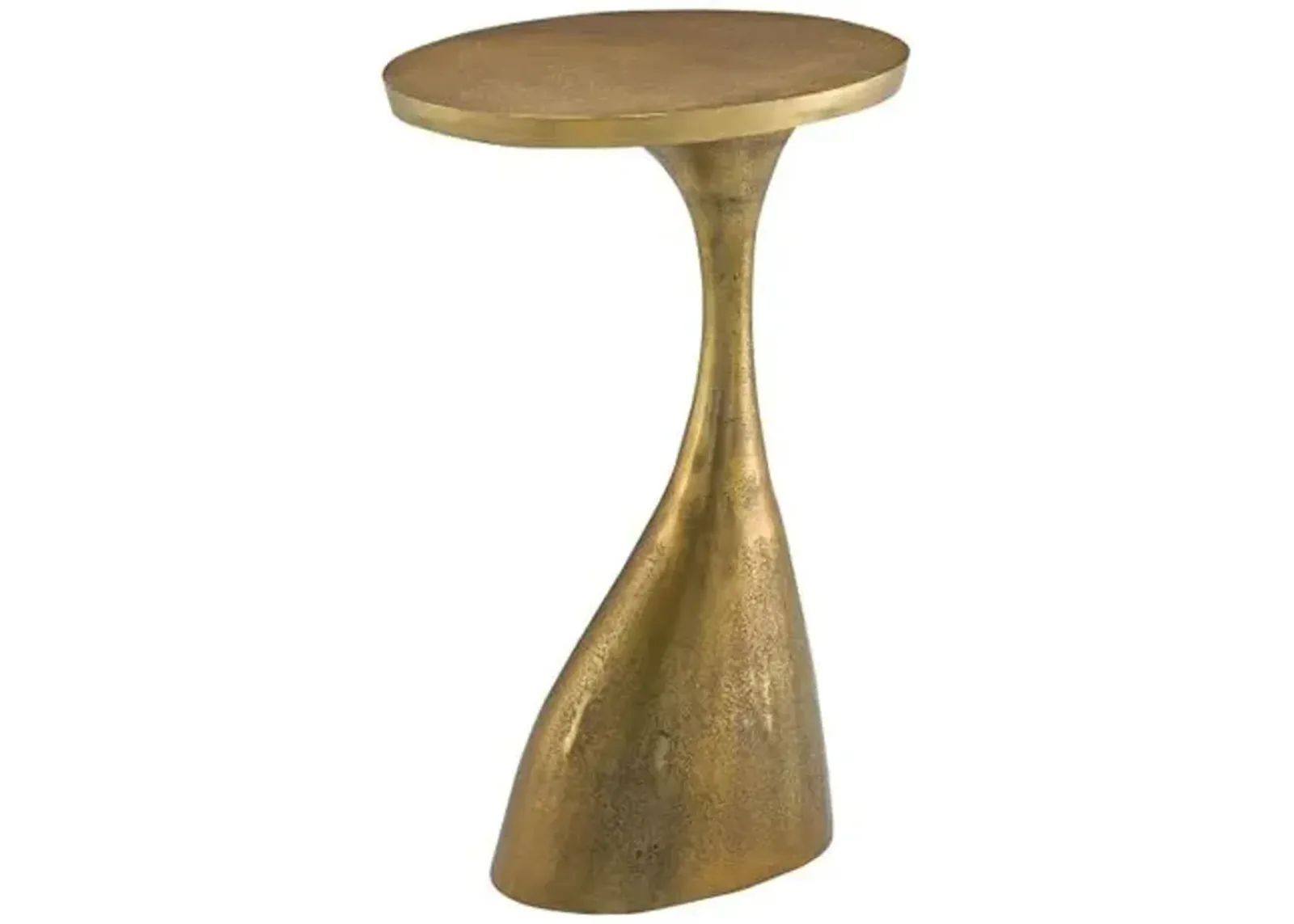 Ishaan Accent/Drink Table - Currey & Company - Gold