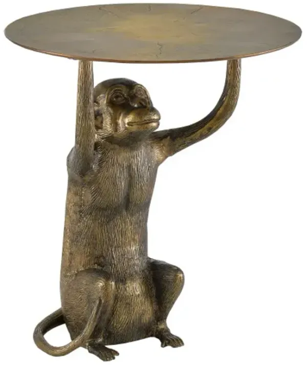 Abu Side Table, Antique Gold