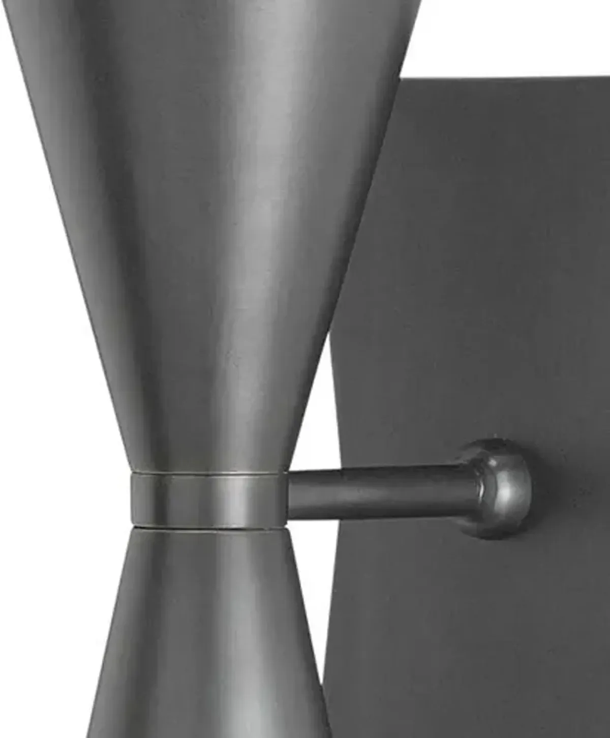 Gino Wall Sconce - Dark Gray/White Interior - Currey & Company - Black