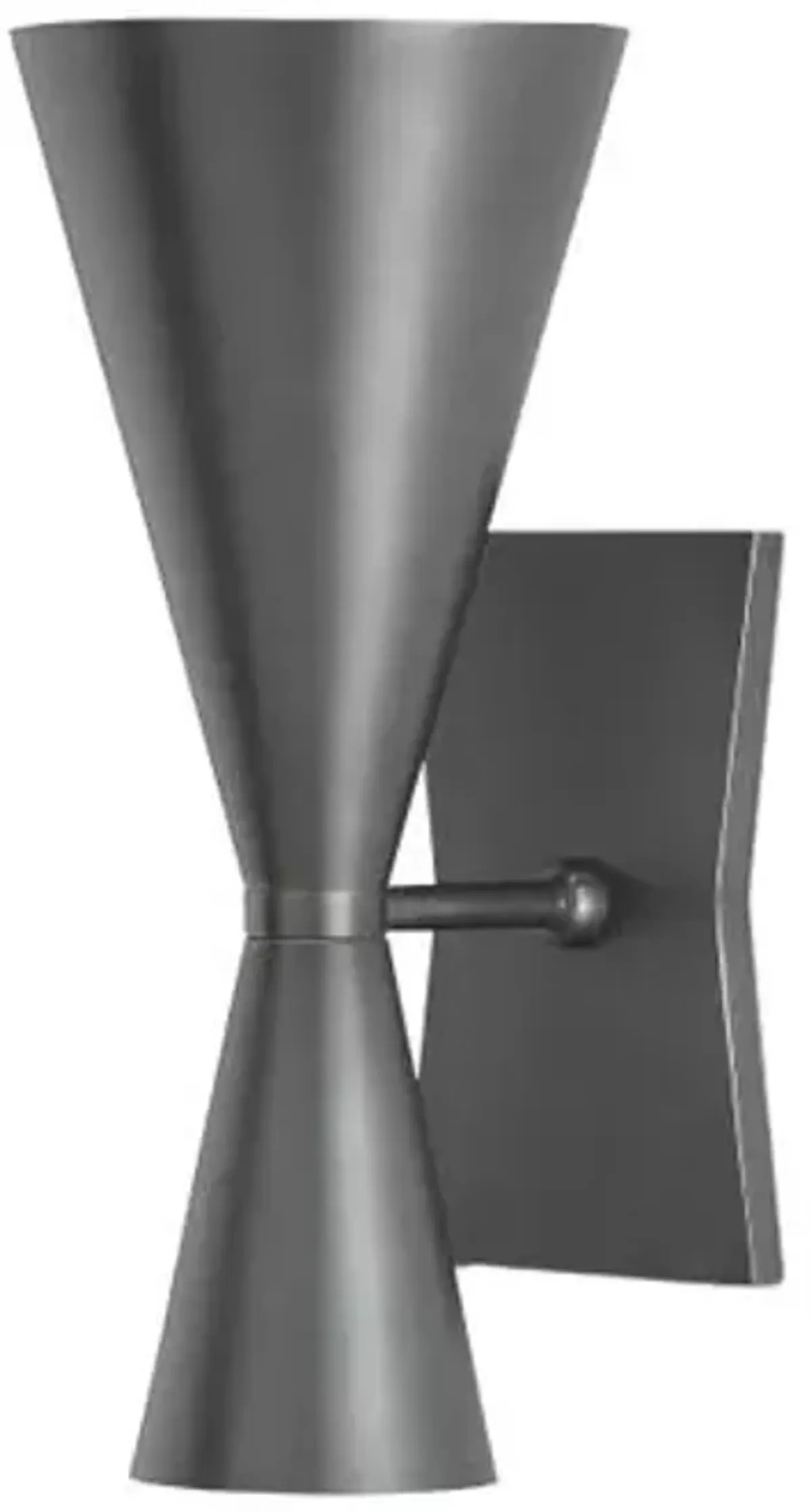 Gino Wall Sconce - Dark Gray/White Interior - Currey & Company - Black