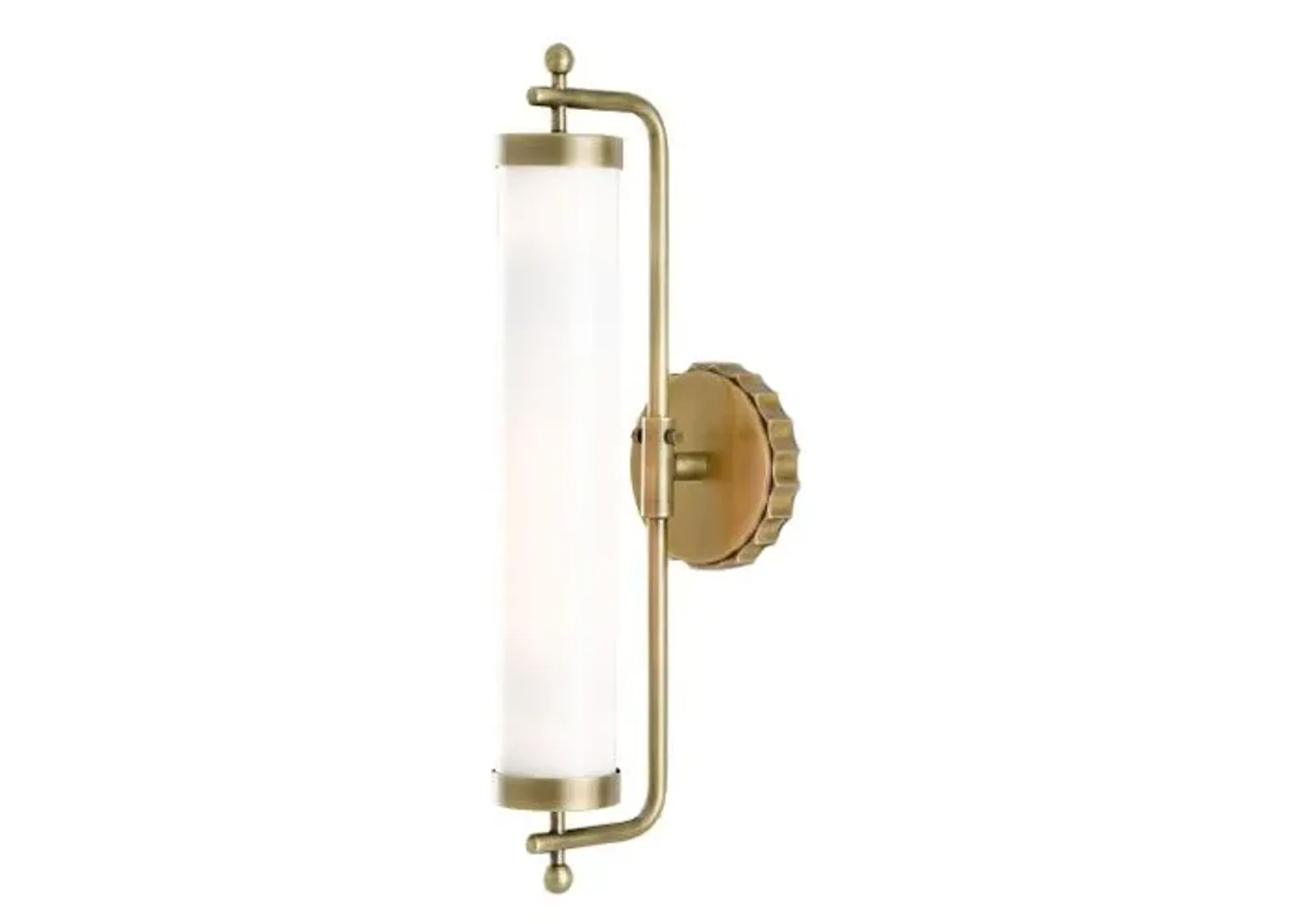 Latimer Wall Sconce - White/Antique Brass - Currey & Company - Gold