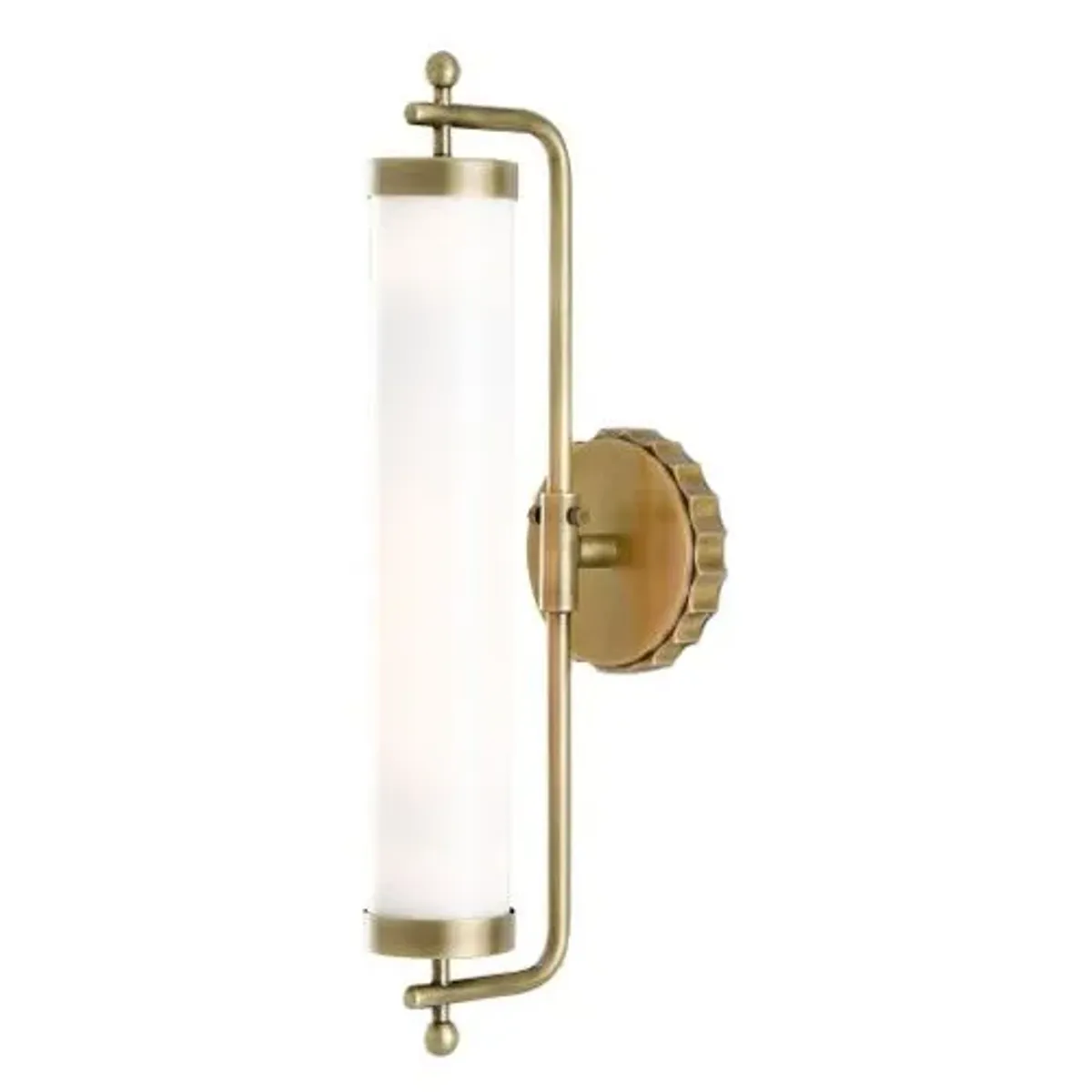 Latimer Wall Sconce - White/Antique Brass - Currey & Company - Gold