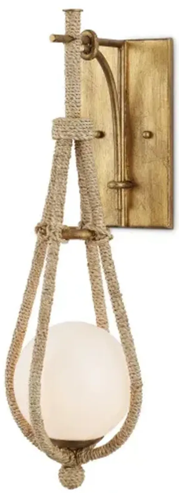 Passageway Rope Wall Sconce - Natural - Currey & Company - Multi