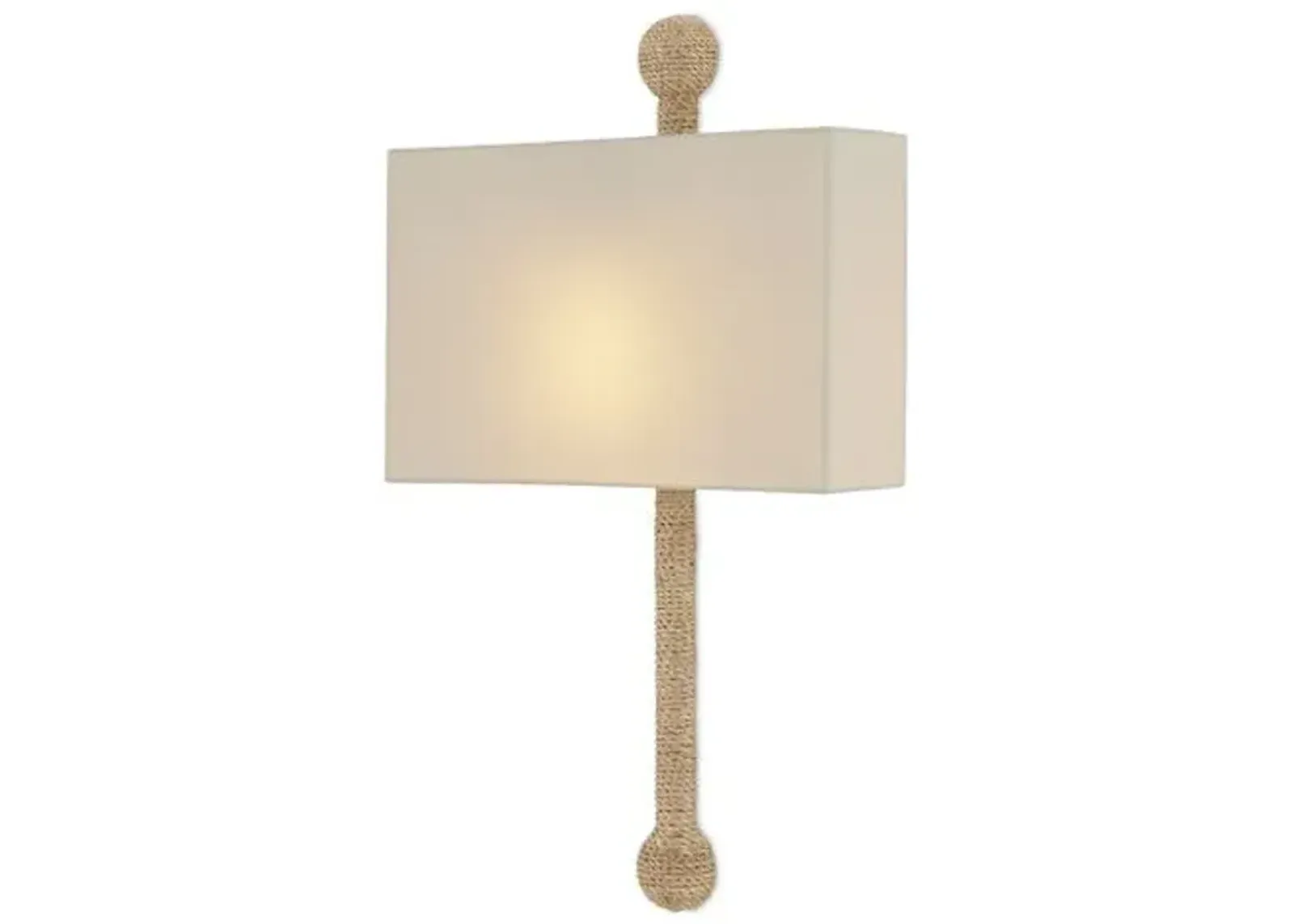 Senegal Rope Wall Sconce - Natural/Beige - Currey & Company - Ivory