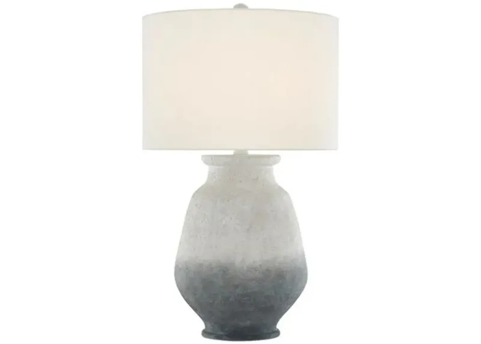 Cazalet Table Lamp - Ash Ivory/Blue/Black - Currey & Company