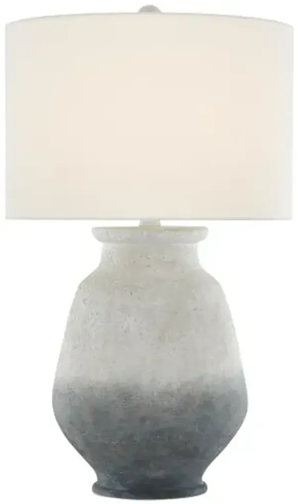 Cazalet Table Lamp - Ash Ivory/Blue/Black - Currey & Company