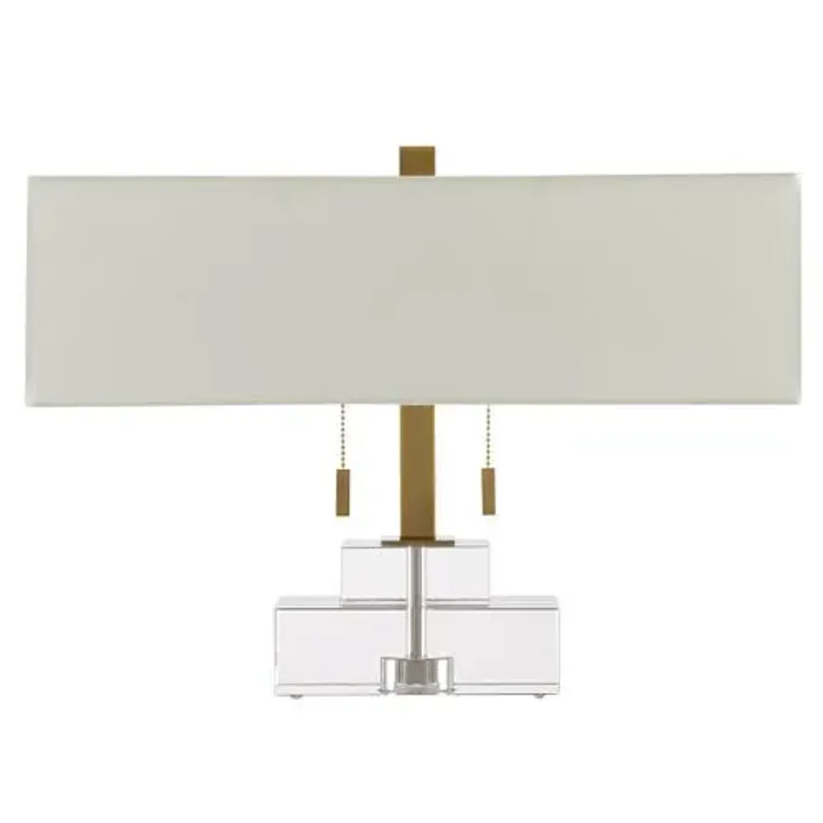 Chiara Table Lamp - Crystal/Antique Brass - Currey & Company - Blue