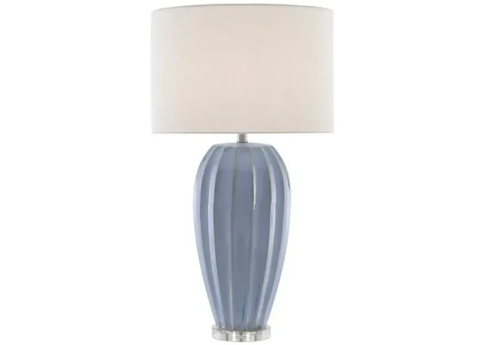 Bluestar Table Lamp - Light Blue/Clear - Currey & Company