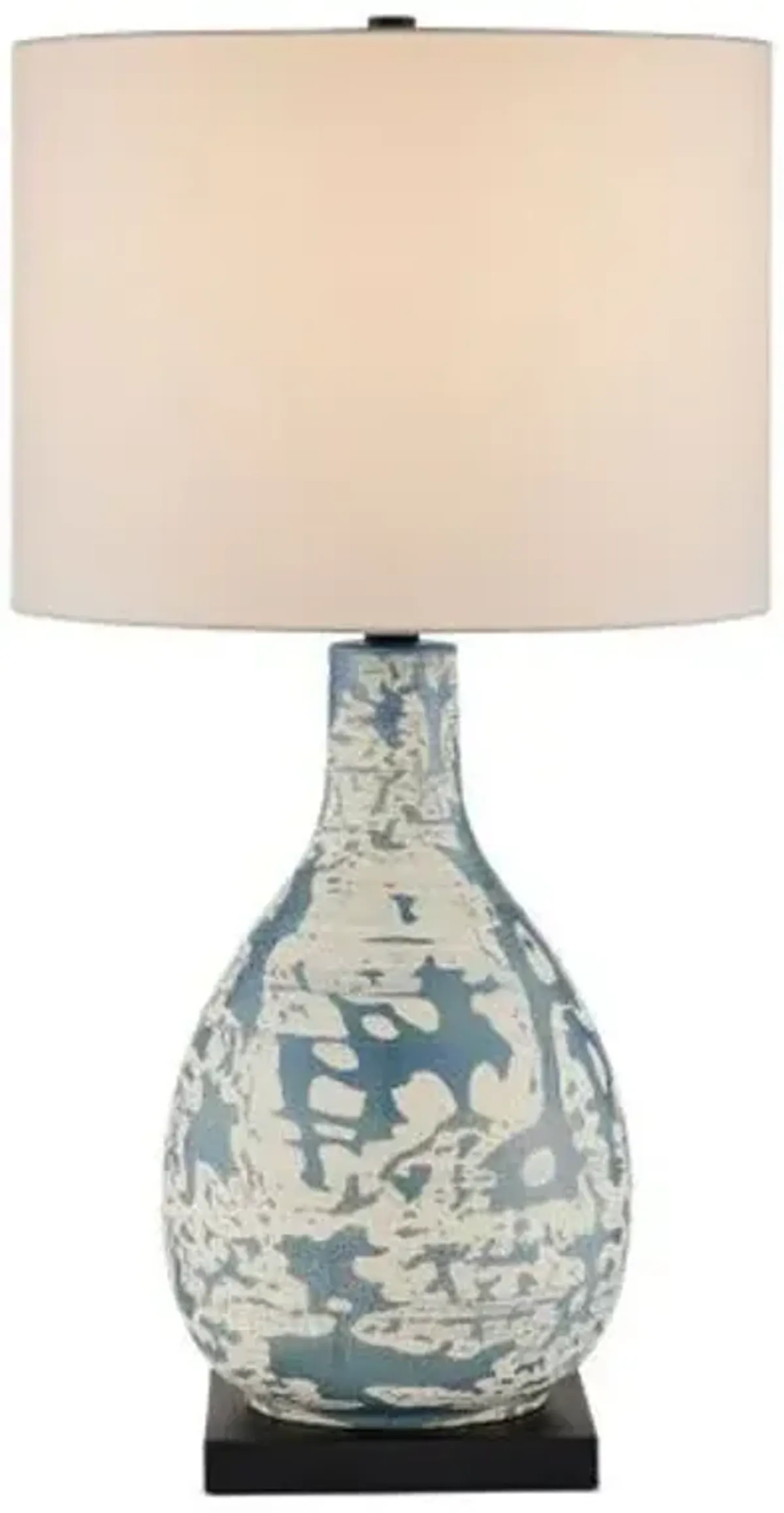 Ostracon Table Lamp - Blue/Cream/Black - Currey & Company