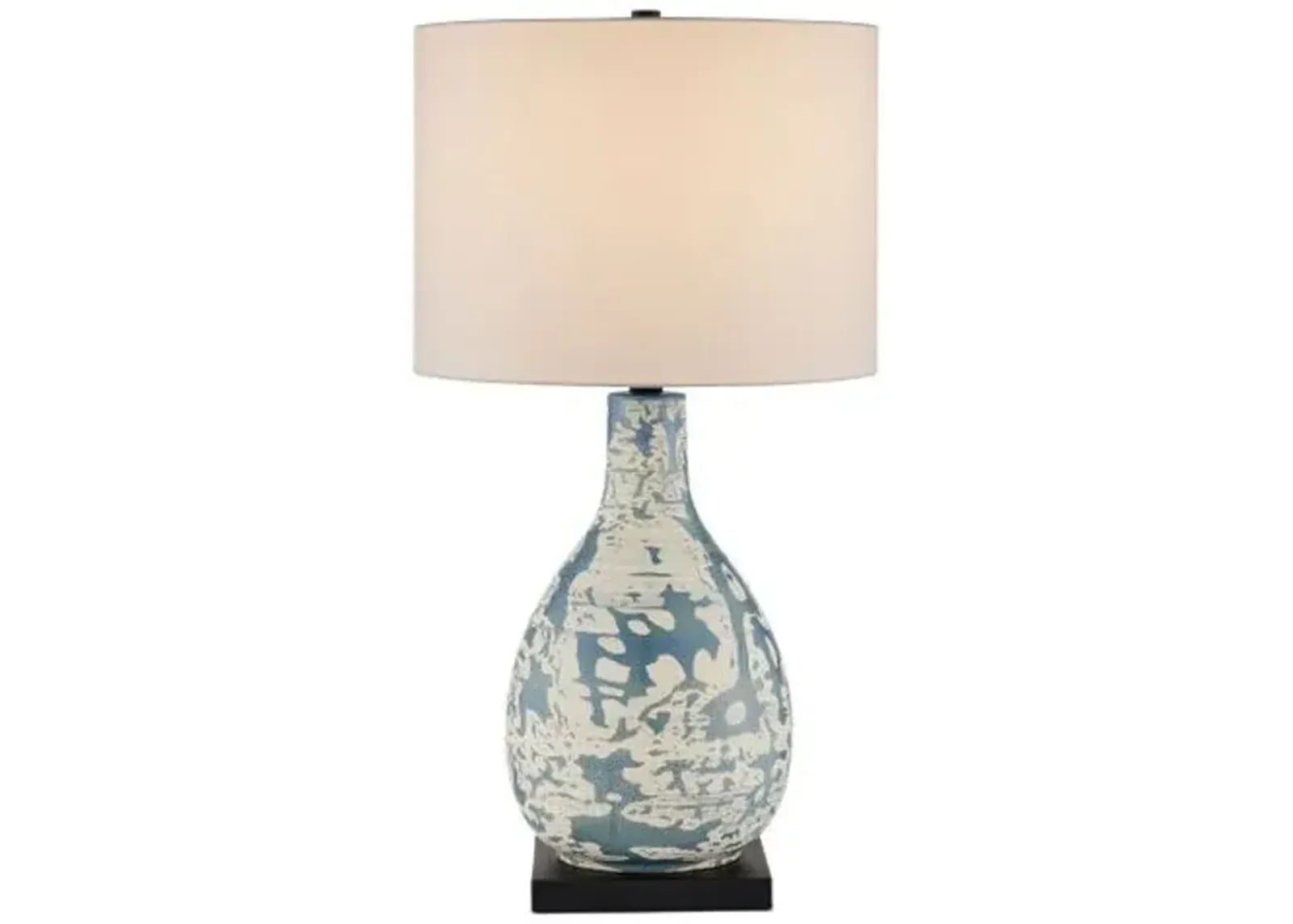 Ostracon Table Lamp - Blue/Cream/Black - Currey & Company