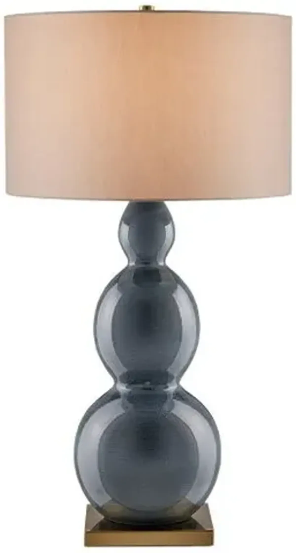 Cymbeline Table Lamp - Steel Blue/Antique Brass - Currey & Company