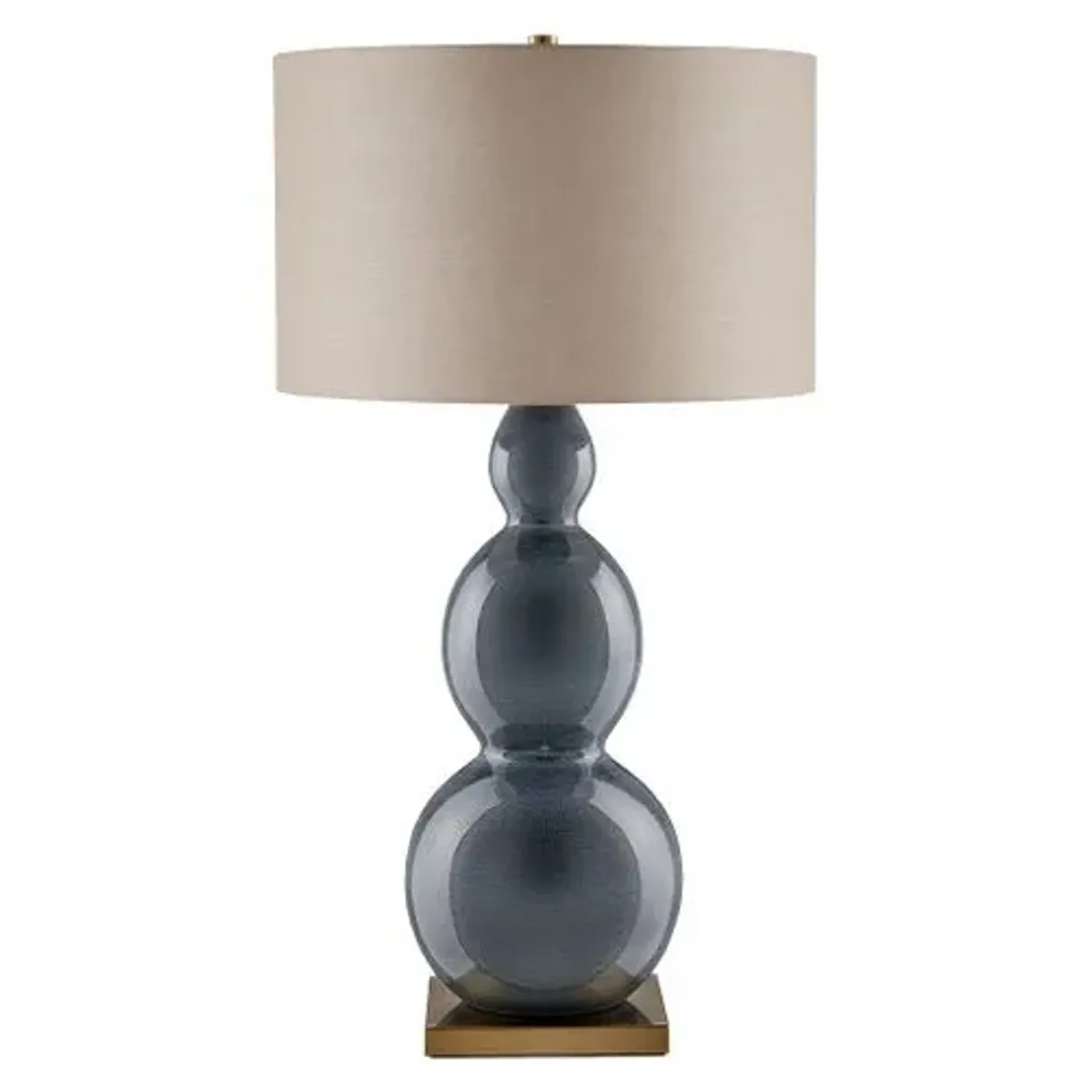 Cymbeline Table Lamp - Steel Blue/Antique Brass - Currey & Company