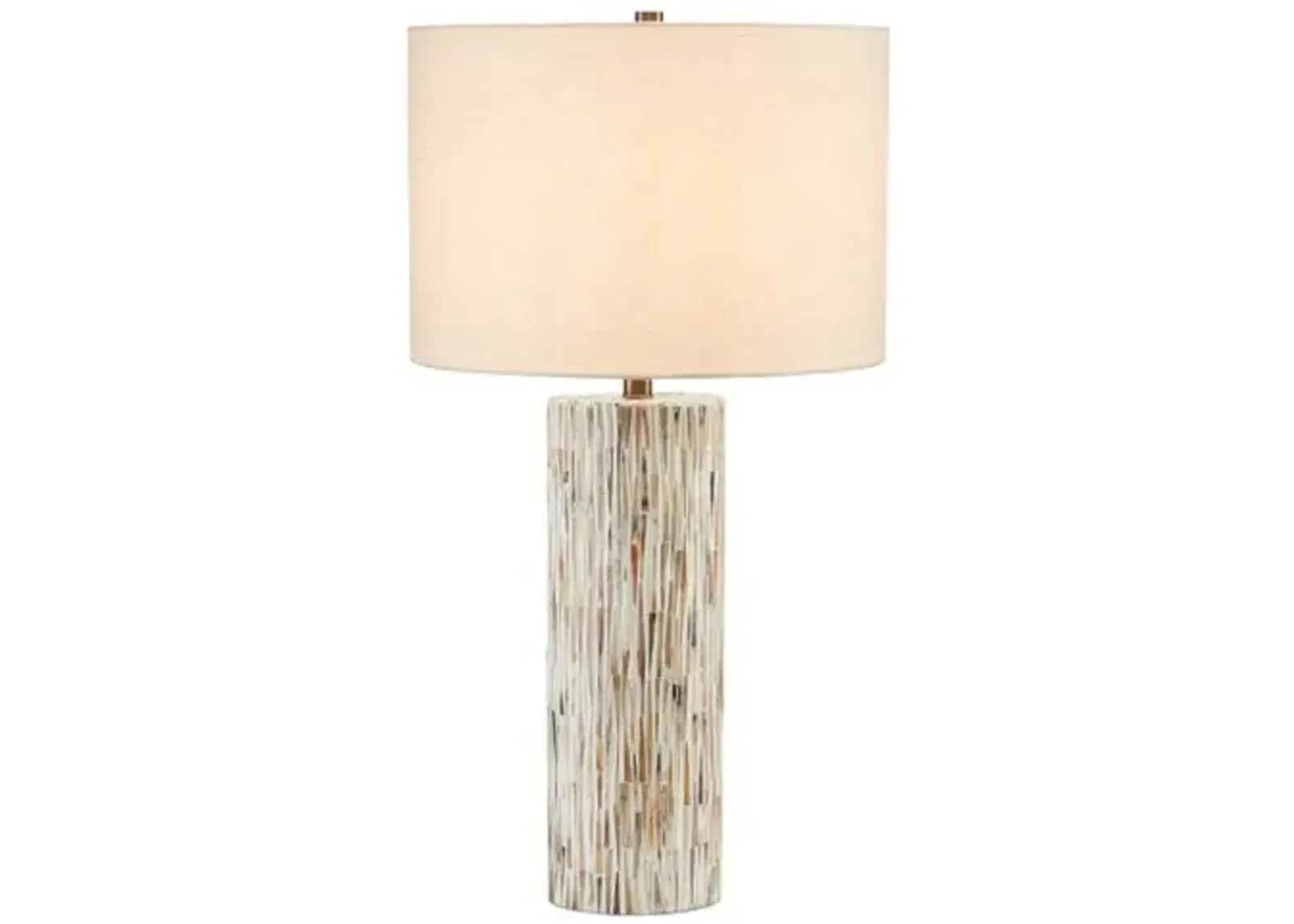 Aquila Table Lamp - Cream/Natural - Currey & Company - Brown