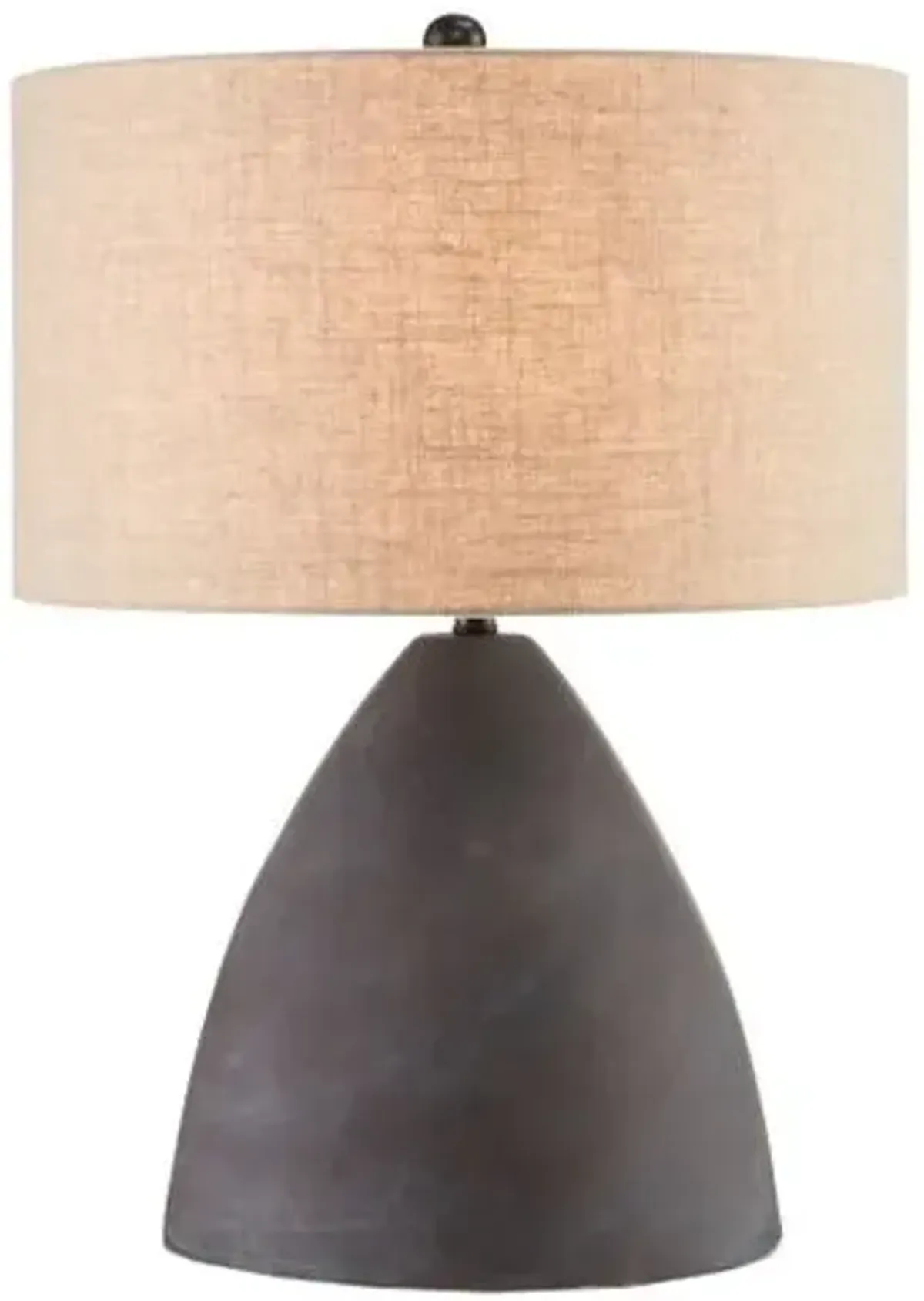 Zea Table Lamp - Antique Black Terracotta - Currey & Company