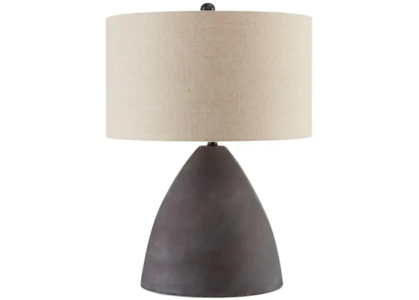 Zea Table Lamp - Antique Black Terracotta - Currey & Company