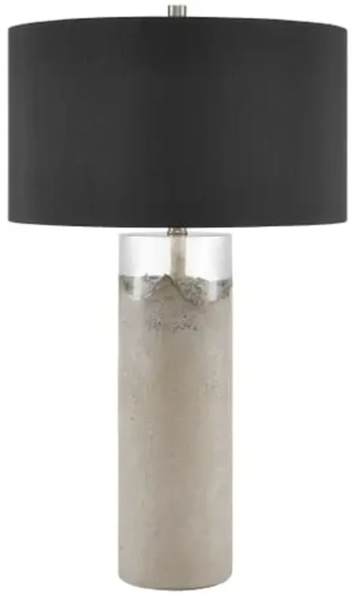 Edfu Table Lamp - Concrete/Clear - Currey & Company - Gray