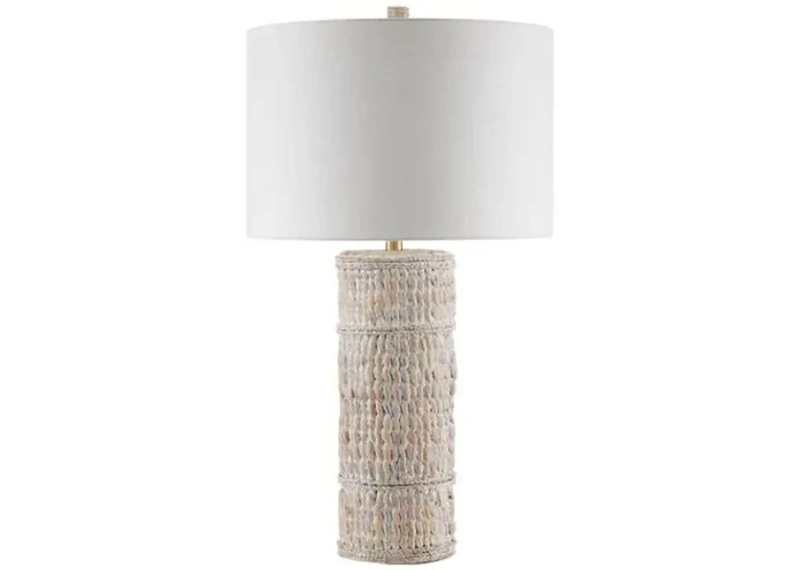 Azores Water Hyacinth Table Lamp - White - Currey & Company