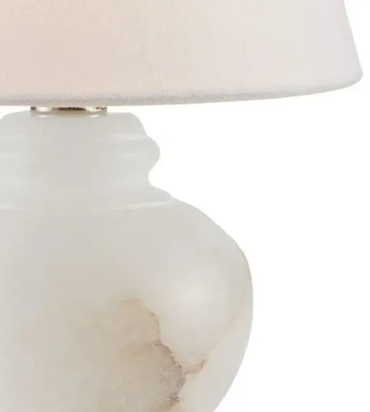 Piccolo Mini Marble Table Lamp - Currey & Company - White