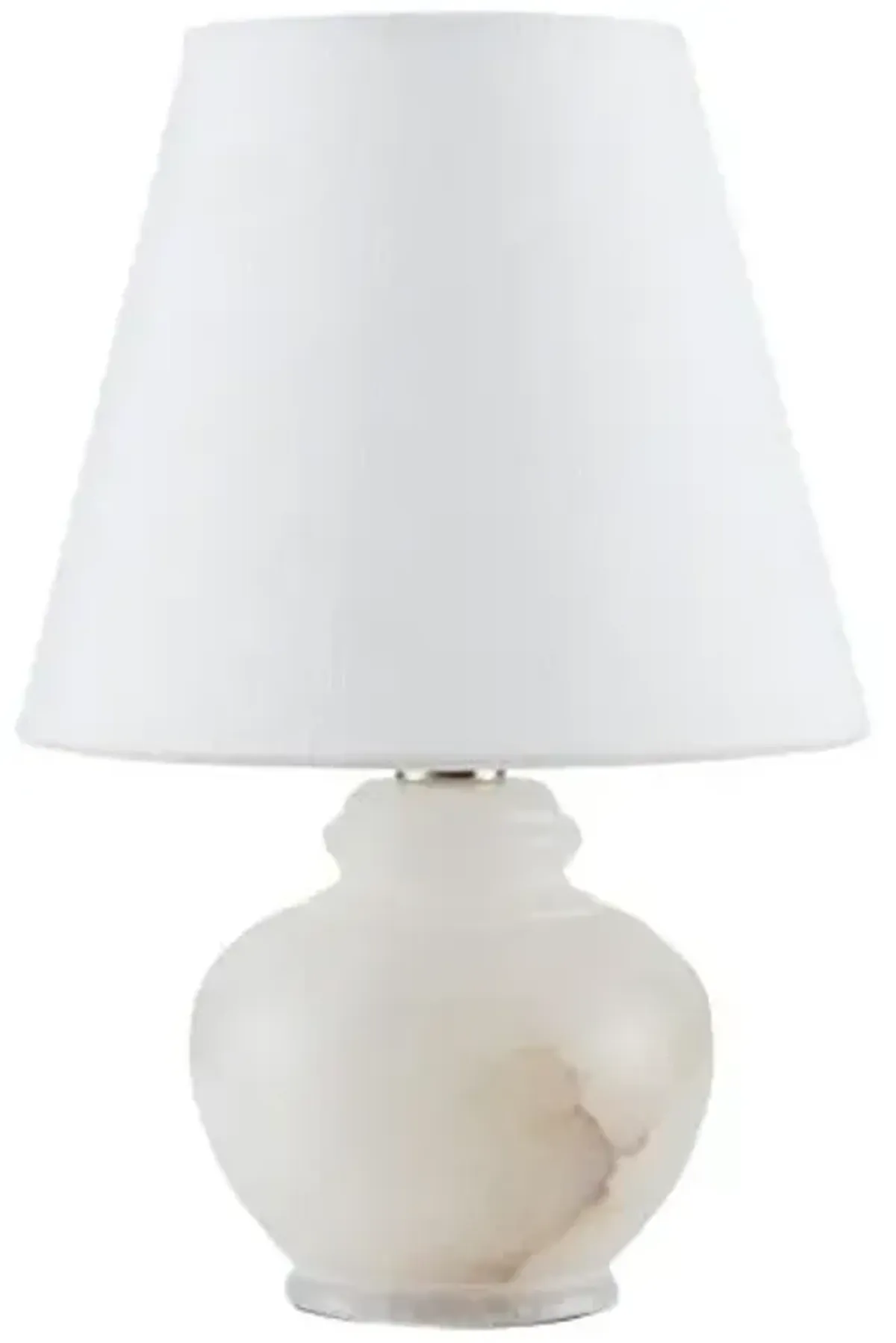 Piccolo Mini Marble Table Lamp - Currey & Company - White