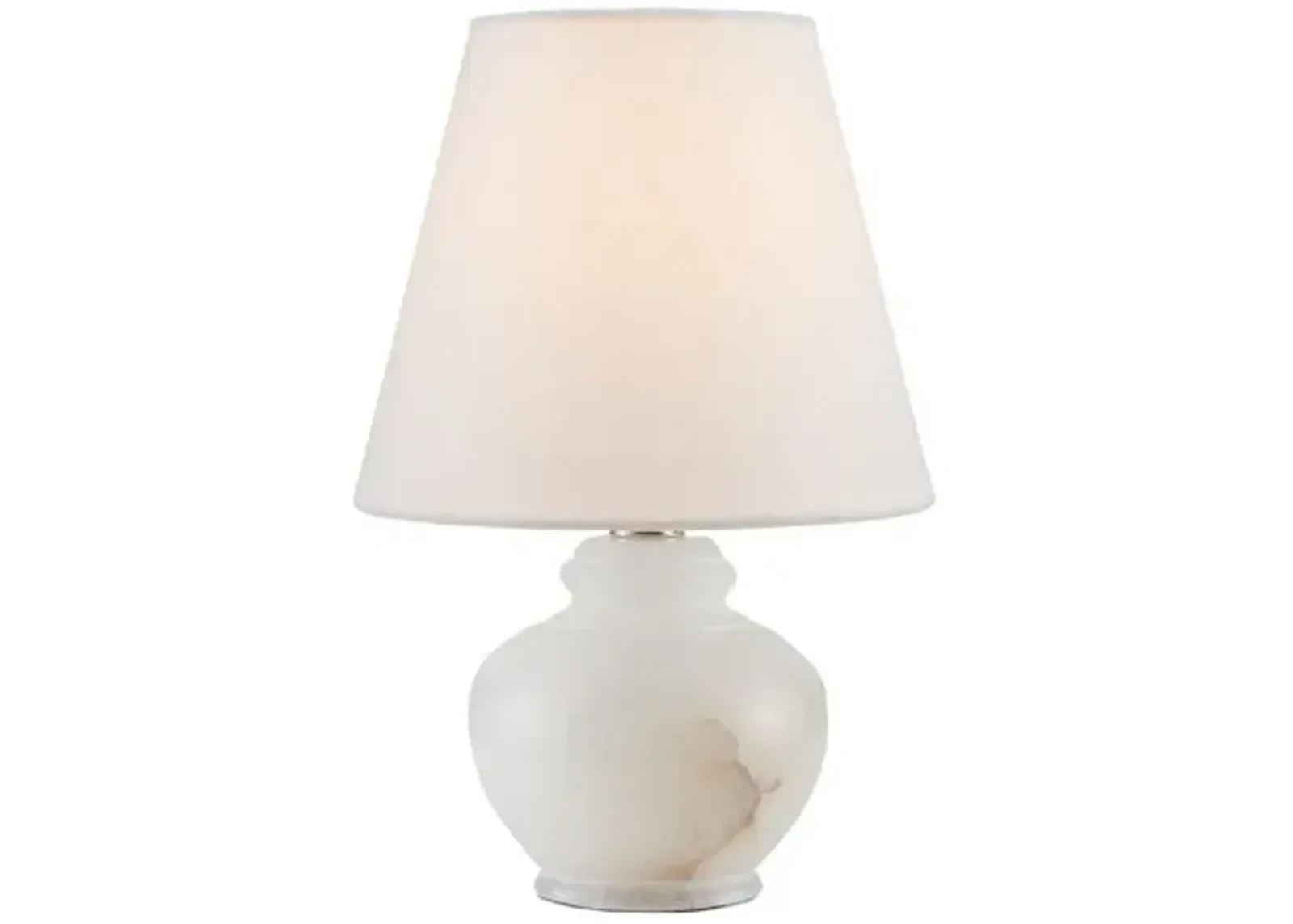 Piccolo Mini Marble Table Lamp - Currey & Company - White