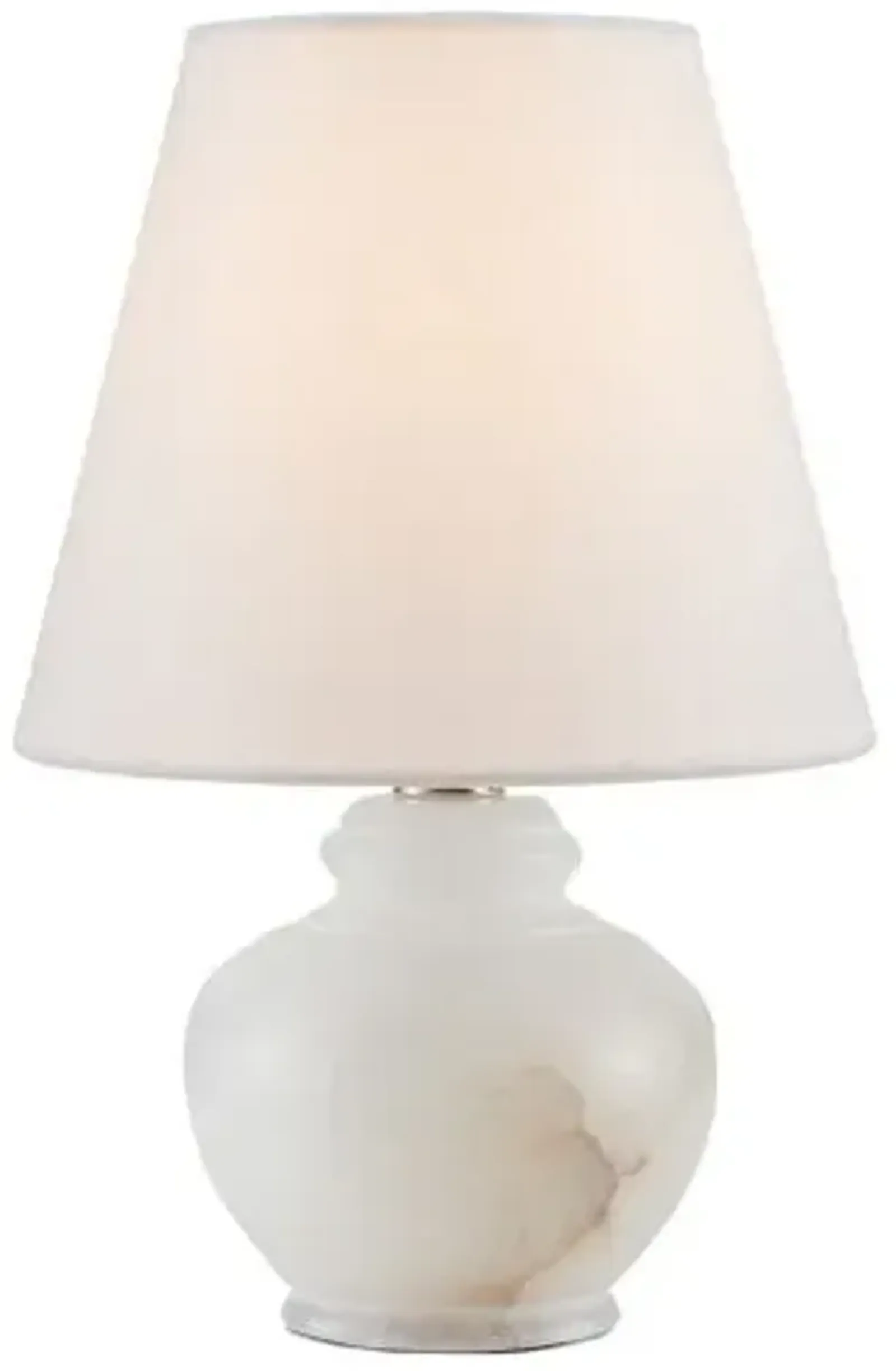 Piccolo Mini Marble Table Lamp - Currey & Company - White