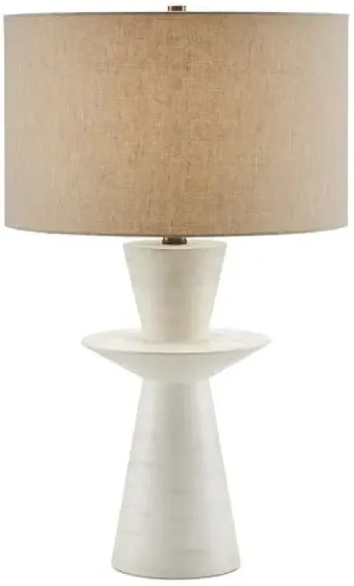 Cantata Table Lamp - Off White - Currey & Company - Ivory