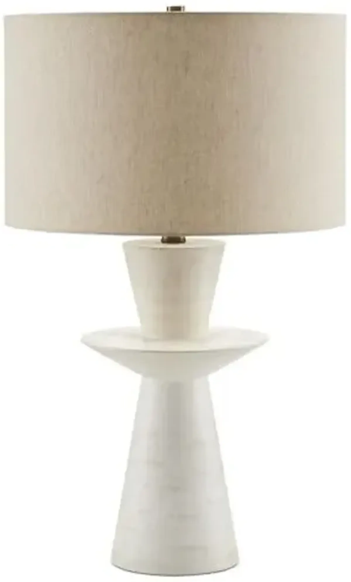 Cantata Table Lamp - Off White - Currey & Company - Ivory