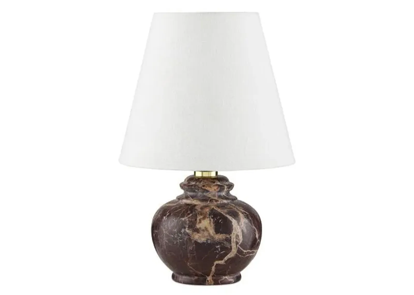 Piccolo Mini Marble Table Lamp - Currey & Company - Beige