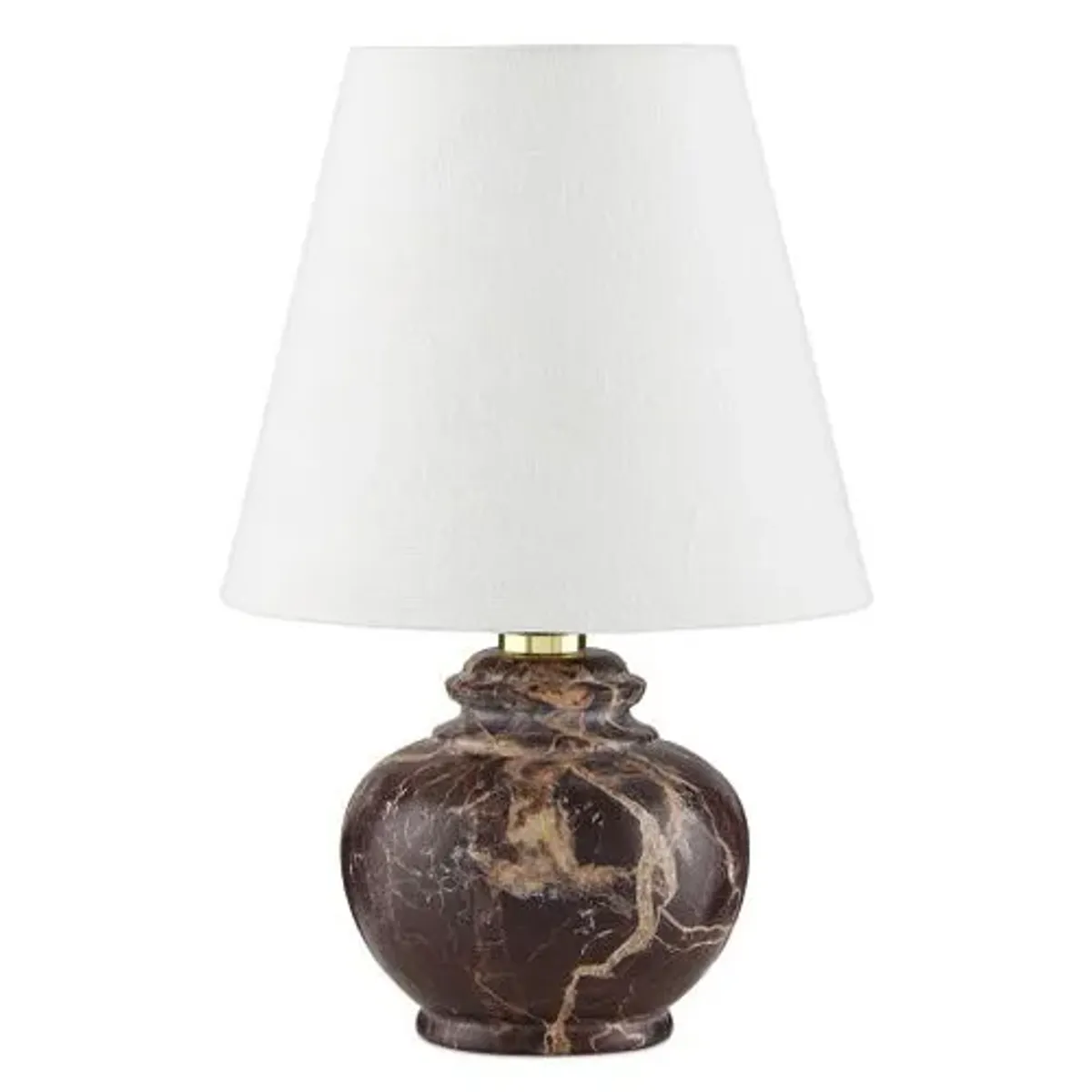 Piccolo Mini Marble Table Lamp - Currey & Company - Beige