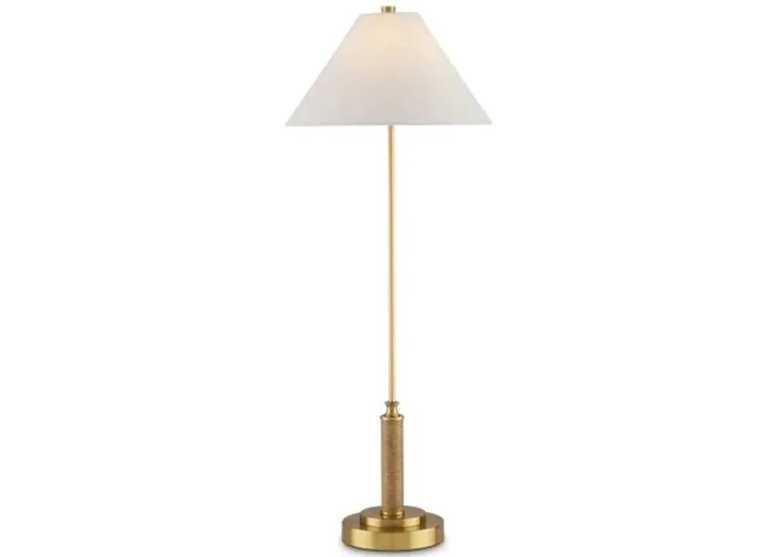 Ippolito Console Lamp - Antique Brass - Currey & Company - Brown