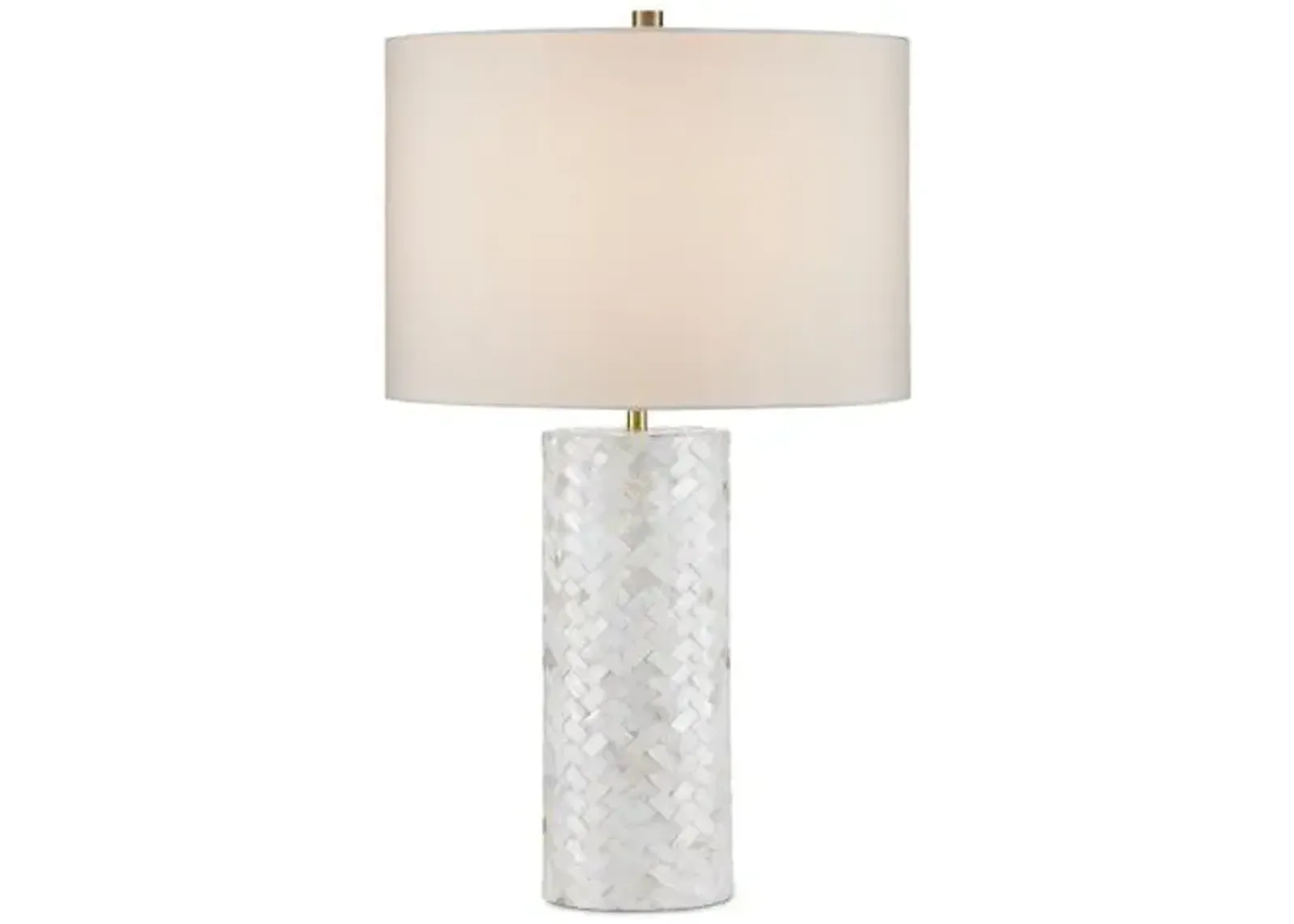 Meraki Mother of Pearl Table Lamp - Natural - Currey & Company - Gray