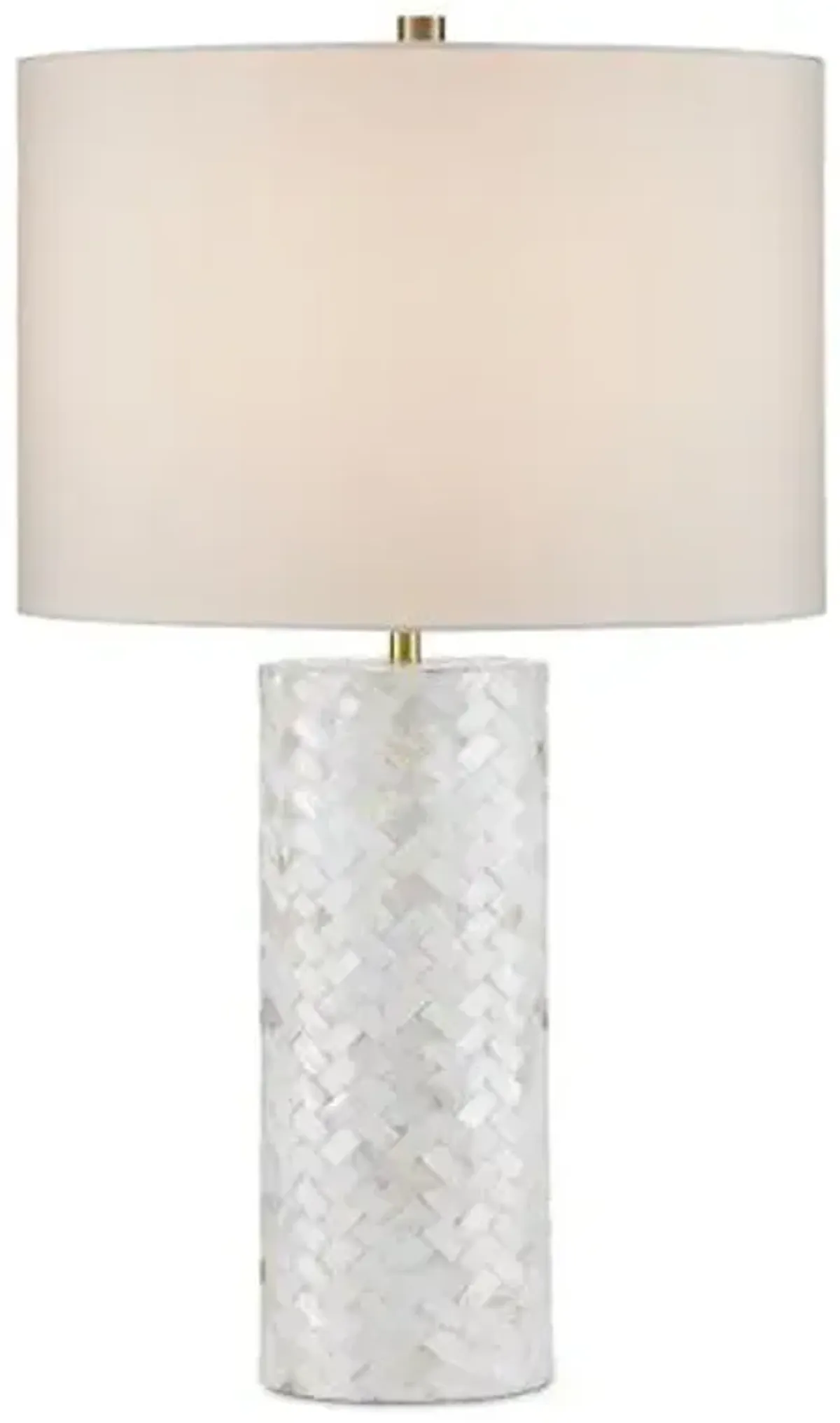 Meraki Mother of Pearl Table Lamp - Natural - Currey & Company - Gray