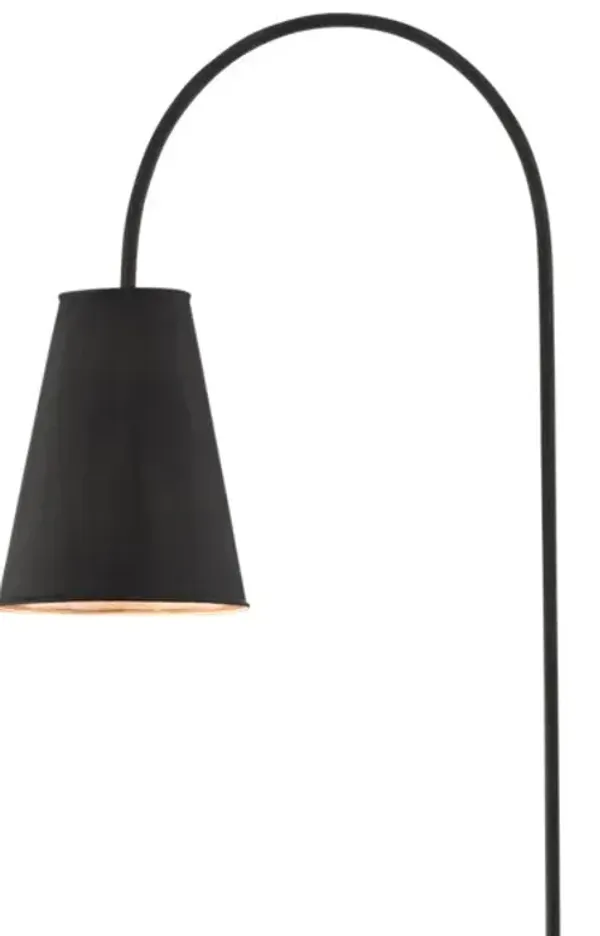 Lotz Floor Lamp - Black - Currey & Company