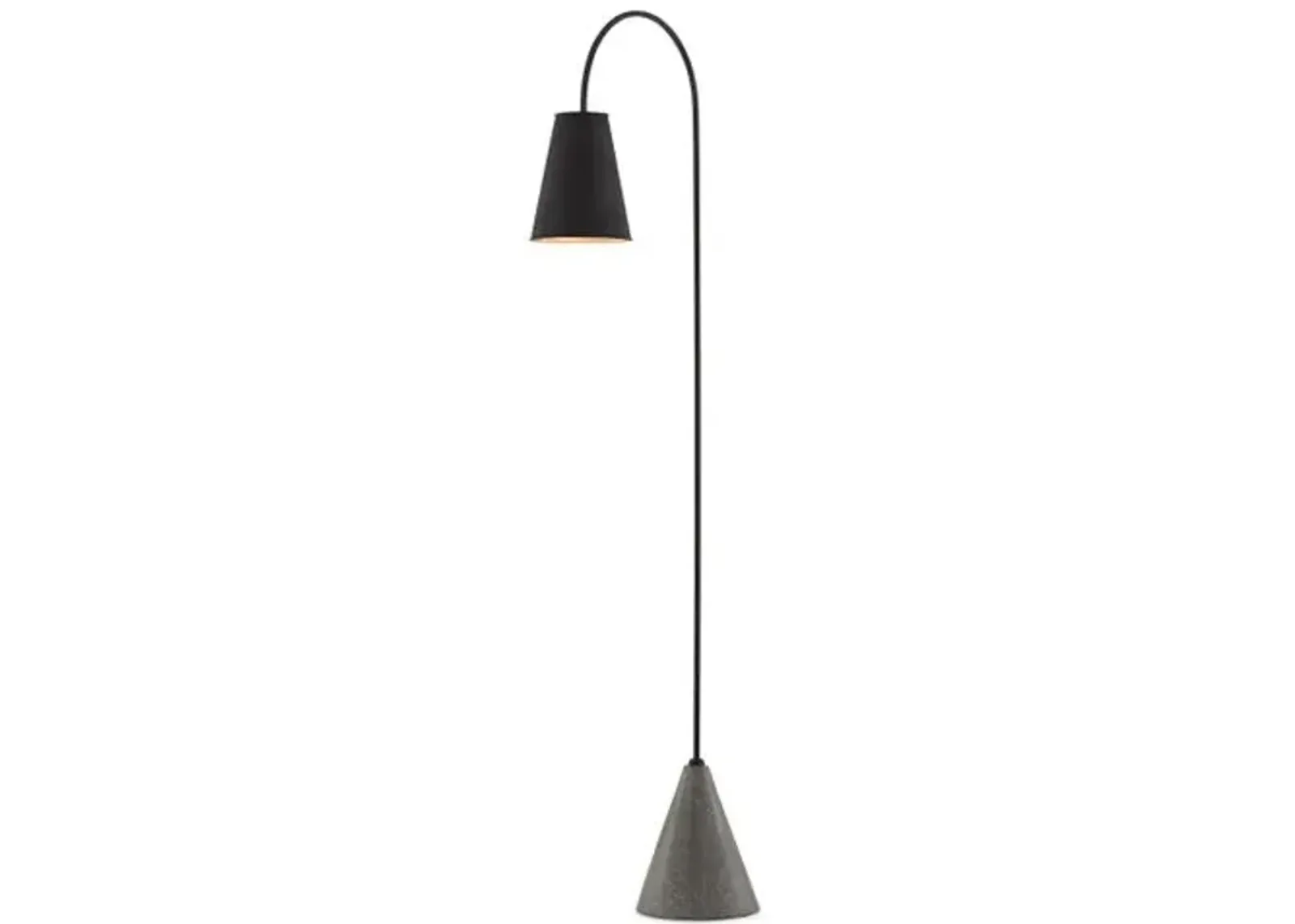 Lotz Floor Lamp - Black - Currey & Company