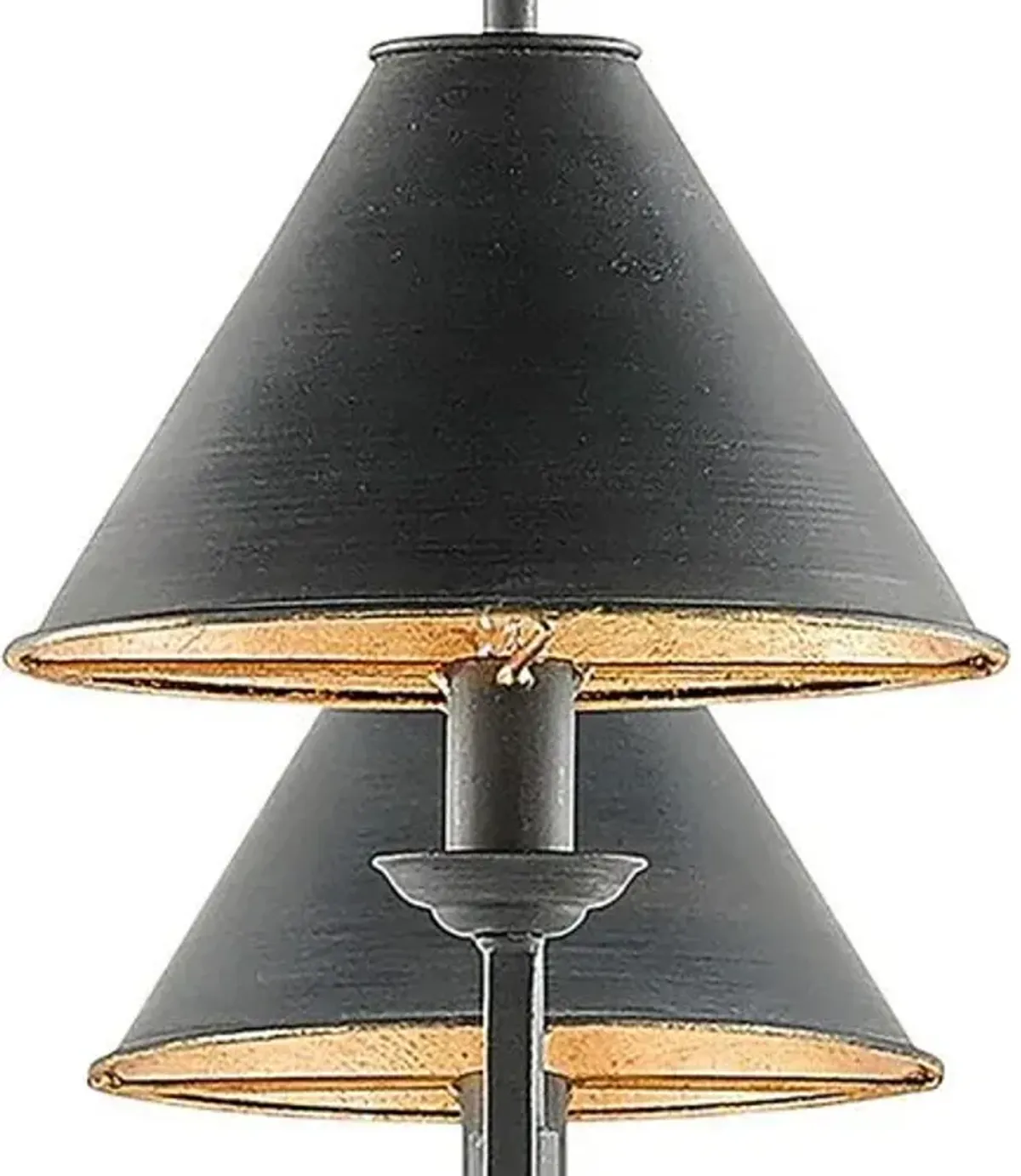 Prosperity Linear Chandelier - French Black - Currey & Company - Gold