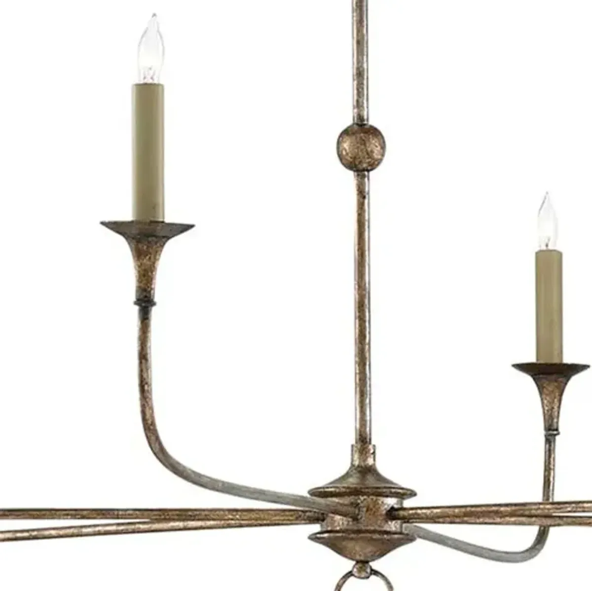 Nottaway Chandelier - Pyrite Bronze - Currey & Company - Brown