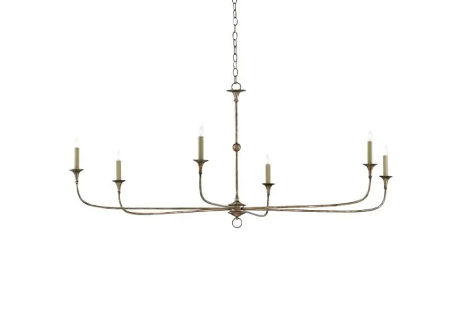 Nottaway Chandelier - Pyrite Bronze - Currey & Company - Brown