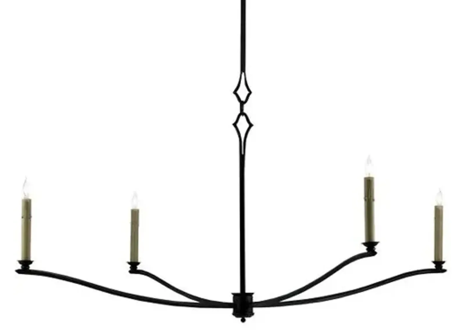 Knole Chandelier - French Black - Currey & Company