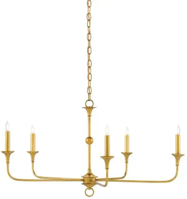 Nottaway Chandelier - Gold - Currey & Company