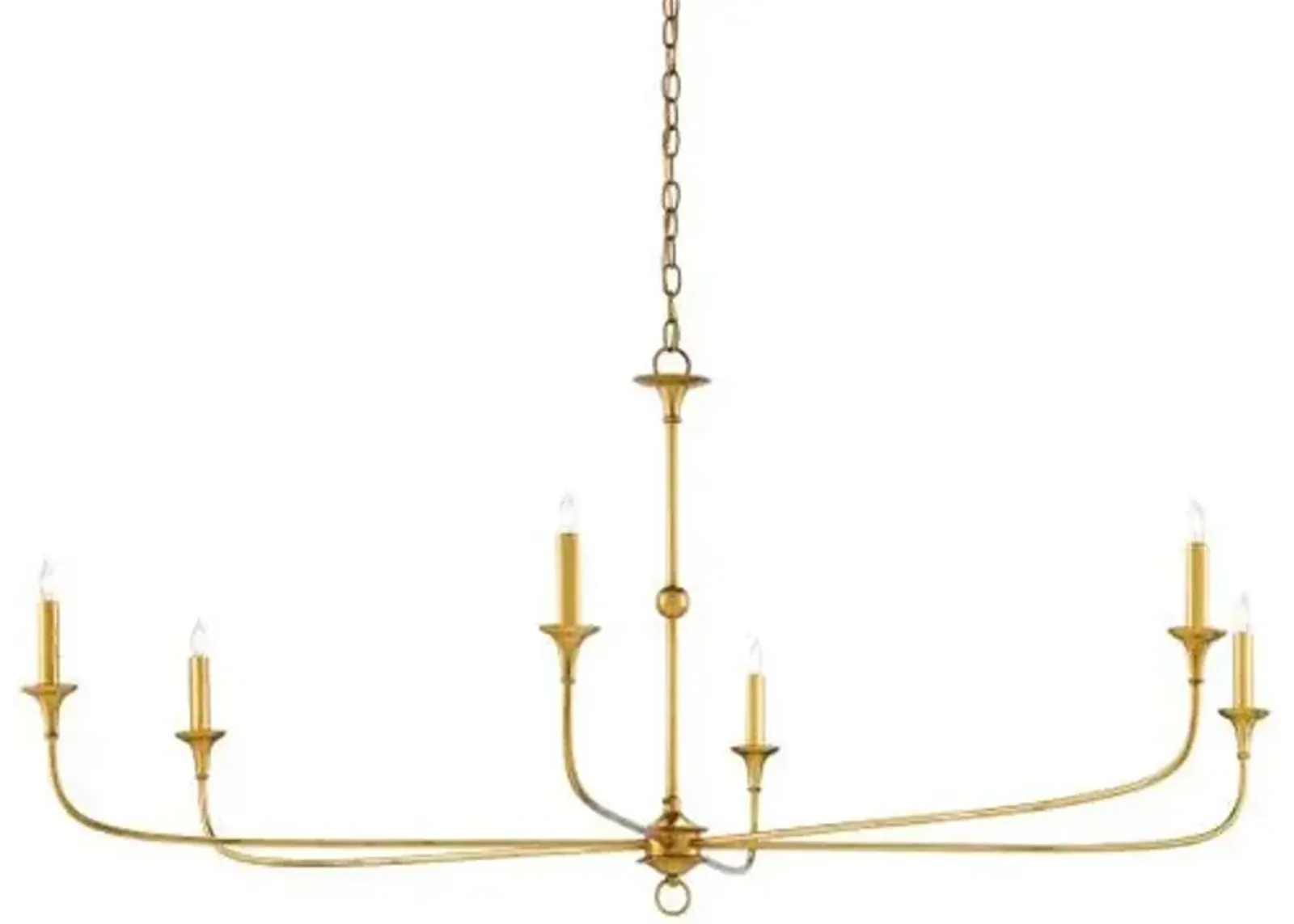 Nottaway Chandelier - Gold - Currey & Company