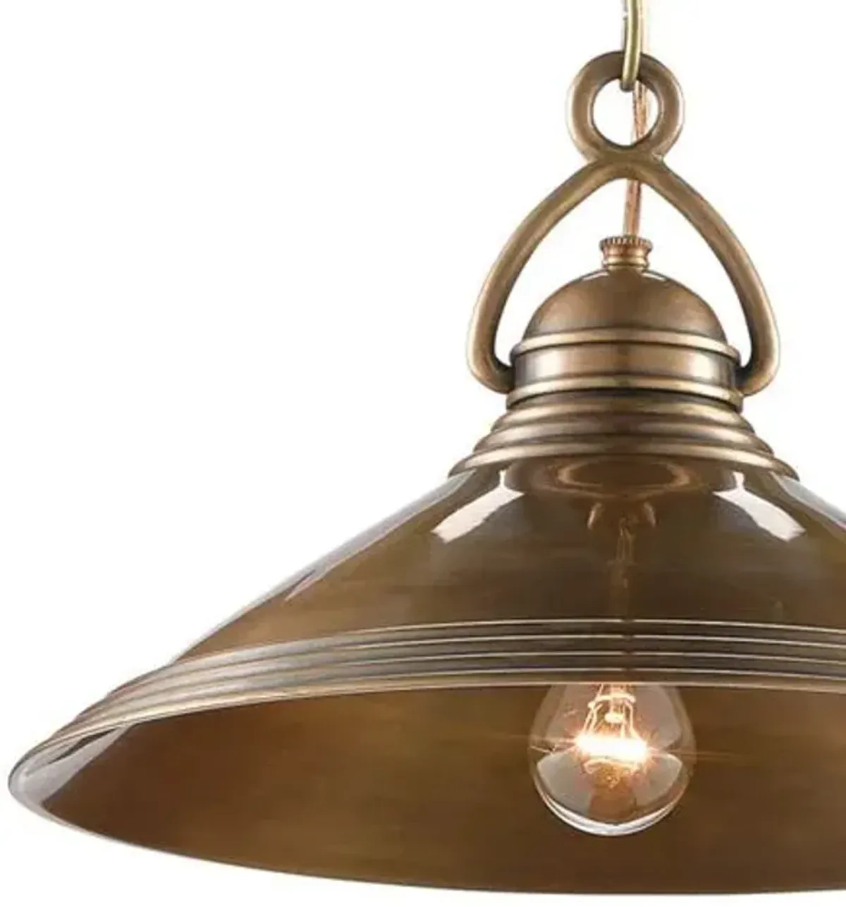 Weybright Pendant - Vintage Brass - Currey & Company - Gold