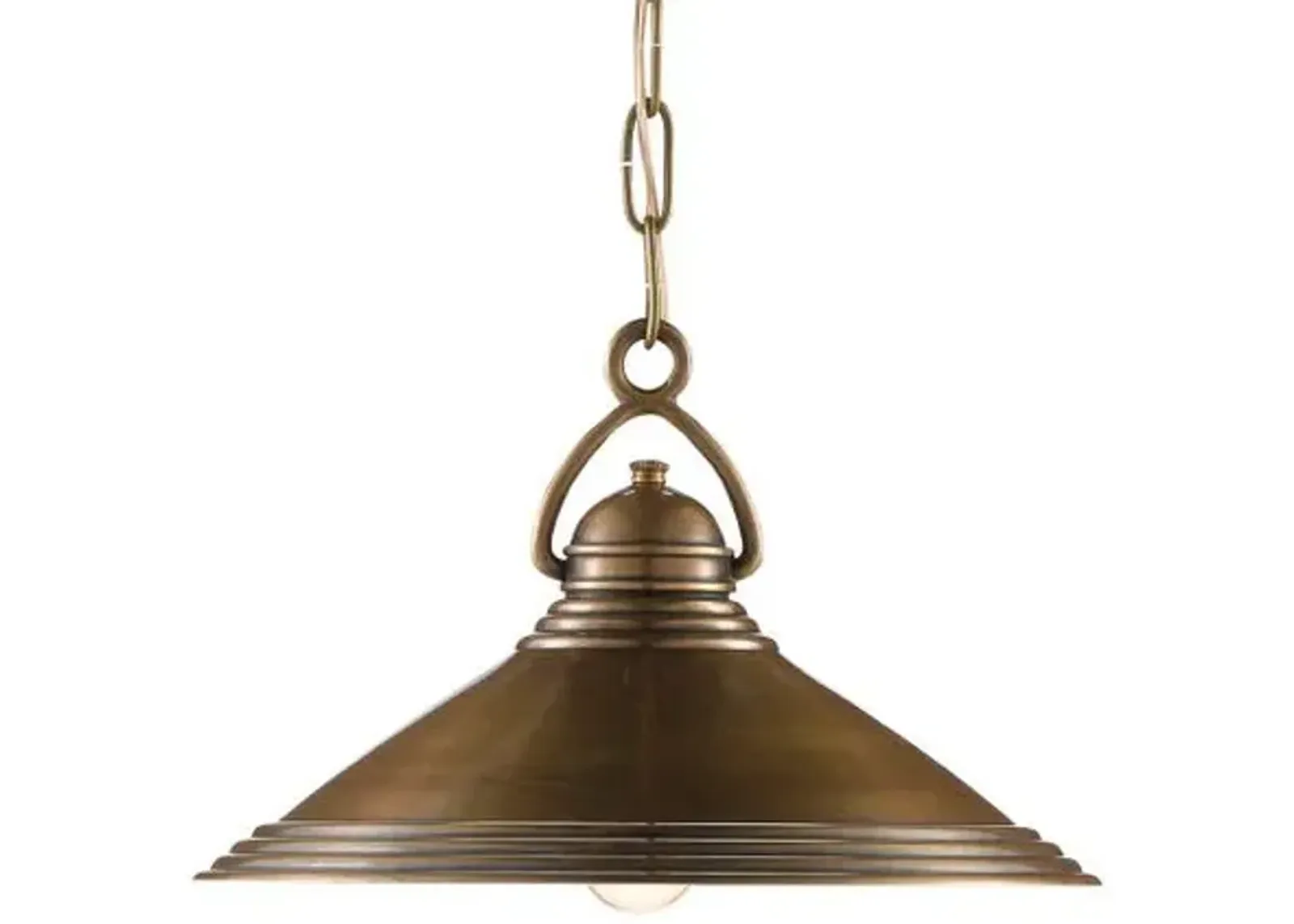 Weybright Pendant - Vintage Brass - Currey & Company - Gold