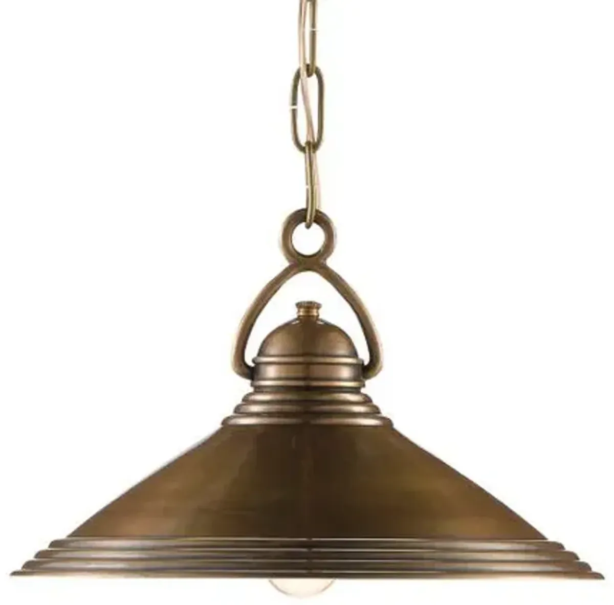 Weybright Pendant - Vintage Brass - Currey & Company - Gold