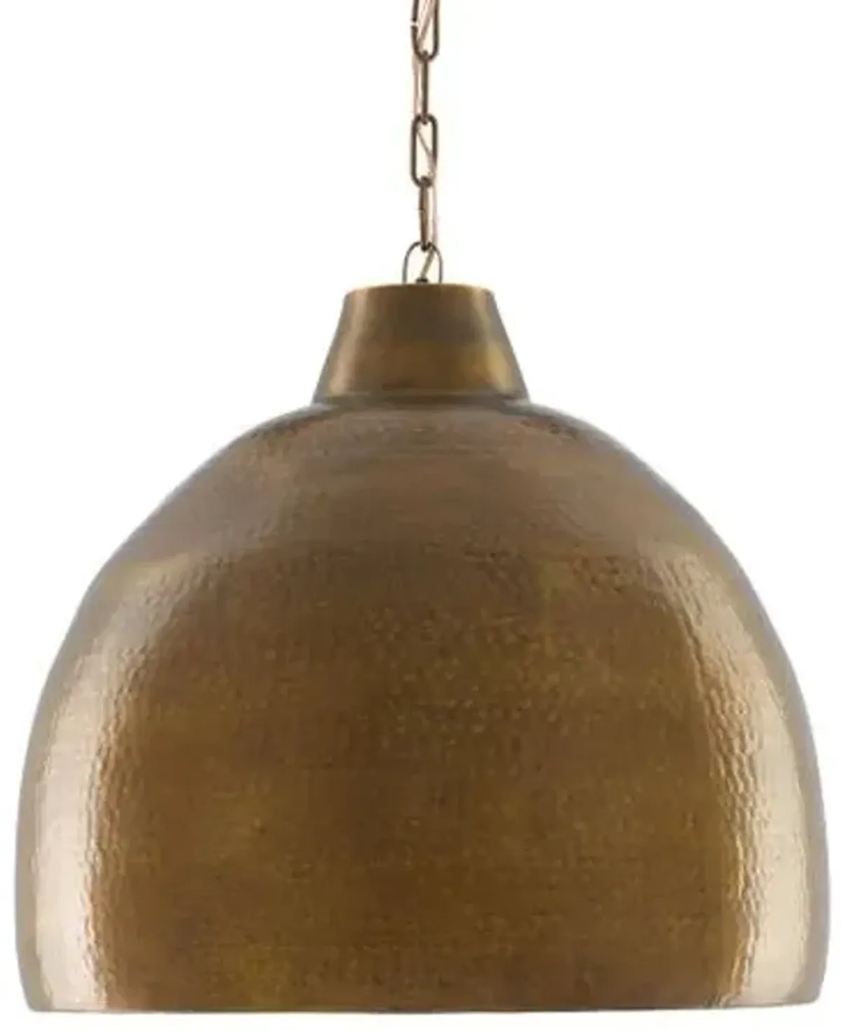 Earthshine Large Pendant - Vintage Brass - Currey & Company - Black