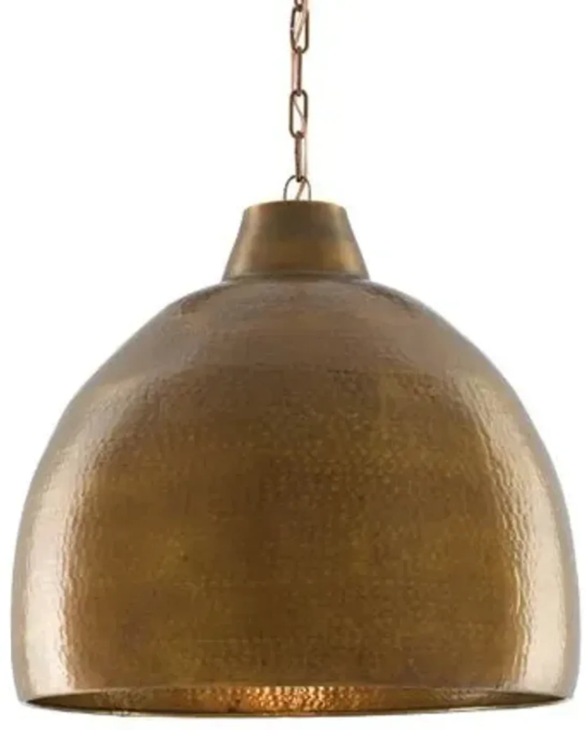 Earthshine Large Pendant - Vintage Brass - Currey & Company - Black