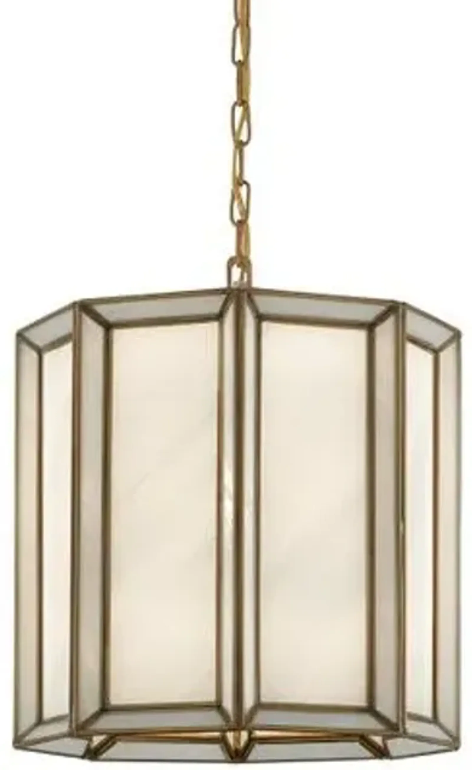 Daze Pendant - Antique Brass/White - Currey & Company